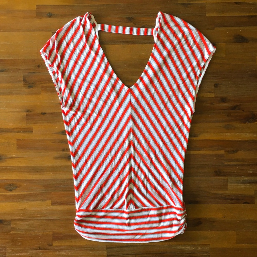 bebe V-Neck Tunic Blouse